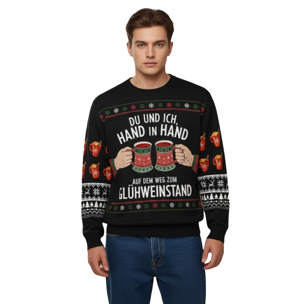 2026 Christmas Hand In Hand Ugly Sweater - Moonbestprint