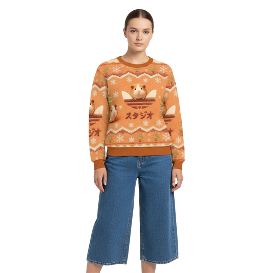2026 Christmas Hamster Japanese Ugly Sweater - Moonbestprint