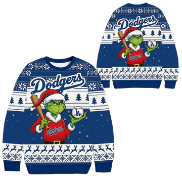 2026 Christmas Grnch LA Dodgers Ugly Sweater - Moonbestprint