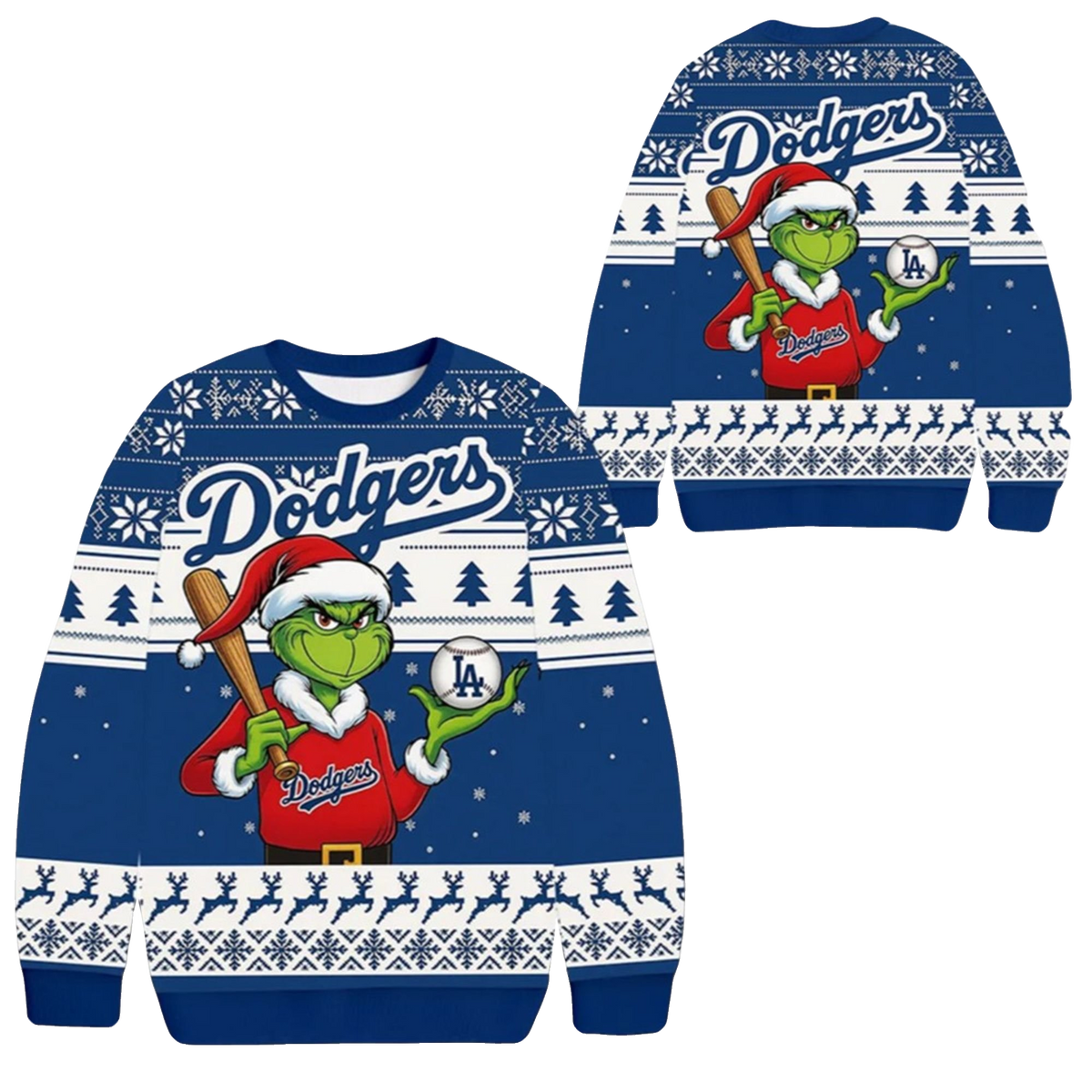 2025 Christmas Grinch Los Angles Dodgers Ugly Sweater – Moonbestprint