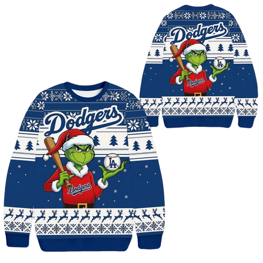 2025 Christmas Grinch Los Angles Dodgers Ugly Sweater – Moonbestprint