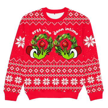 2026 Christmas Grnch Erst Vino Dann Intimo Ugly Sweater - Moonbestprint
