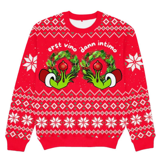 2026 Christmas Grnch Erst Vino Dann Intimo Ugly Sweater - Moonbestprint