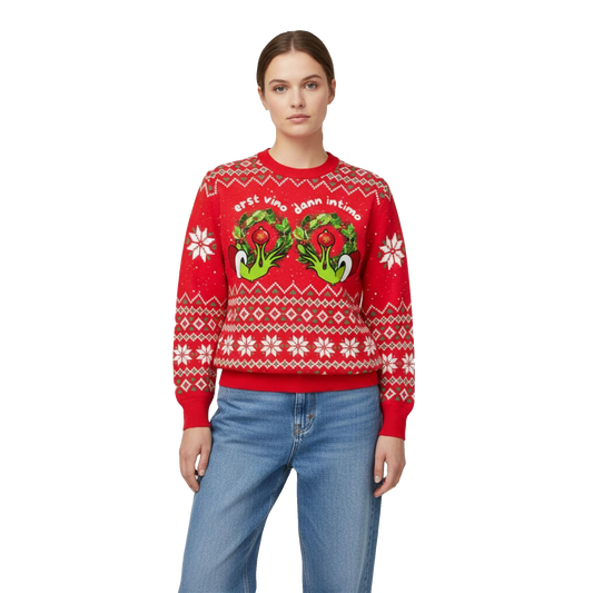 2026 Christmas Grnch Erst Vino Dann Intimo Ugly Sweater - Moonbestprint