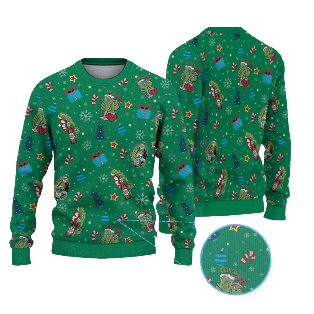 2026 Christmas Grnch Beer Christmas Ugly Sweater - Moonbestprint