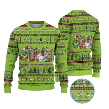2026 Christmas Grnch Christmas Drink Christmas Ugly Sweater - Moonbestprint