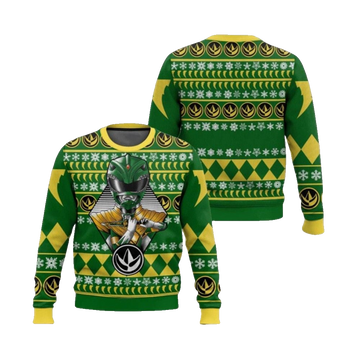 2026 Christmas Green Power Rangers Ugly Christmas Sweater - Moonbestprint