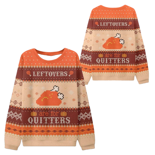 2026 Christmas Grant Leonard Leftovers Are For Quitters Ugly Sweater - Moonbestprint