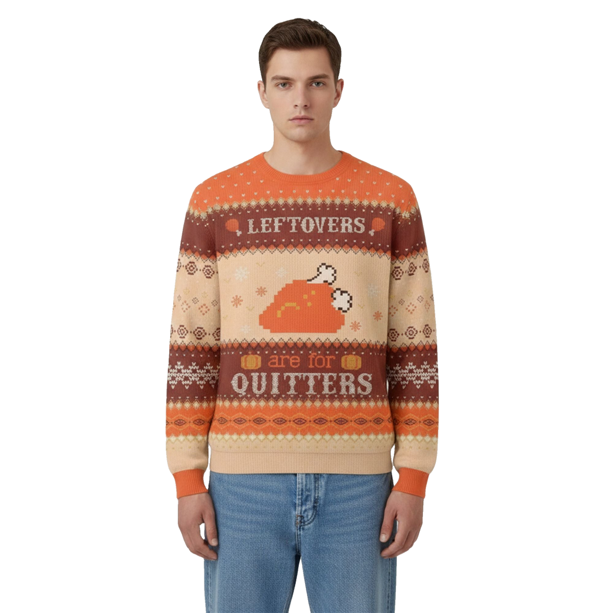 2026 Christmas Grant Leonard Leftovers Are For Quitters Ugly Sweater - Moonbestprint