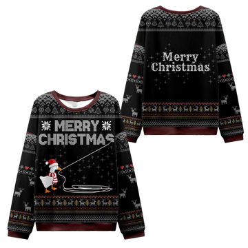 2026 Christmas Goose Pulling Out Its Wool Ugly Sweater - Moonbestprint