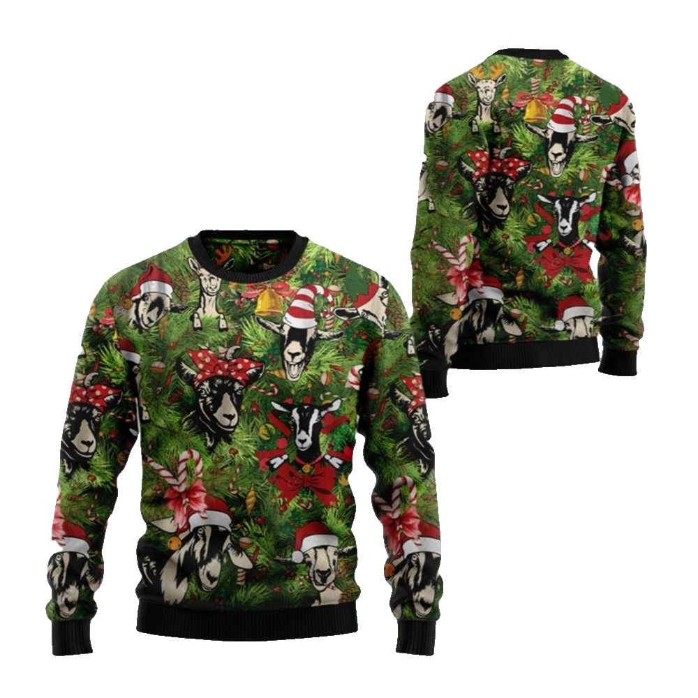 2026 Christmas Goats Christmas Ugly Christmas Sweater - Moonbestprint