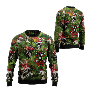 2026 Christmas Goats Christmas Ugly Christmas Sweater - Moonbestprint