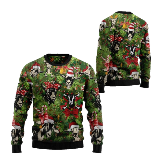 2026 Christmas Goats Christmas Ugly Christmas Sweater - Moonbestprint