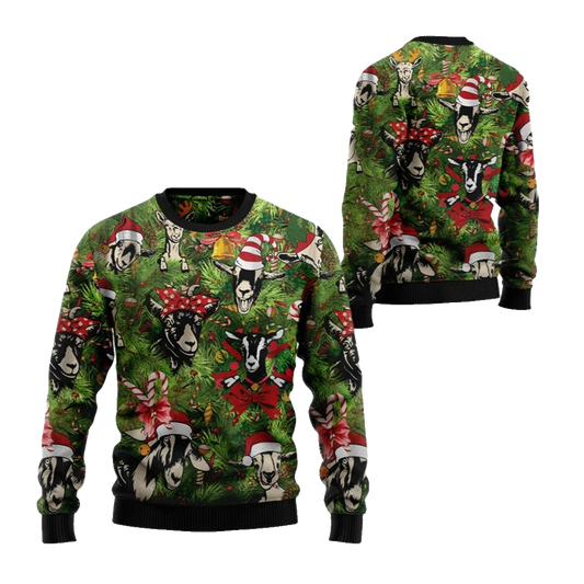 2026 Christmas Goats Christmas Ugly Christmas Sweater - Moonbestprint