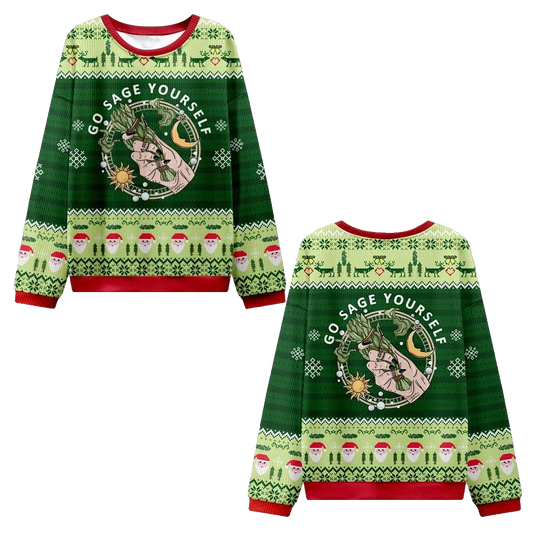 2026 Christmas Go Sage Yourself Ugly Christmas Sweater - Moonbestprint