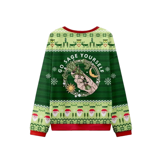 2026 Christmas Go Sage Yourself Ugly Christmas Sweater - Moonbestprint
