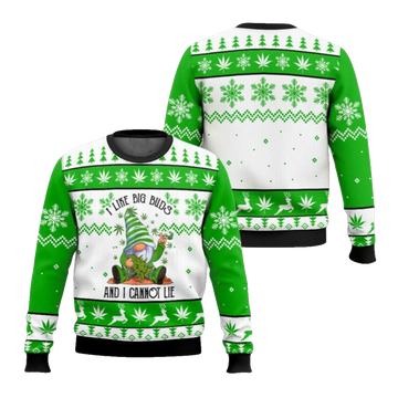 2026 Christmas Gnome I Like Big Buds And I Cannot Lie Ugly Christmas Sweater - Moonbestprint