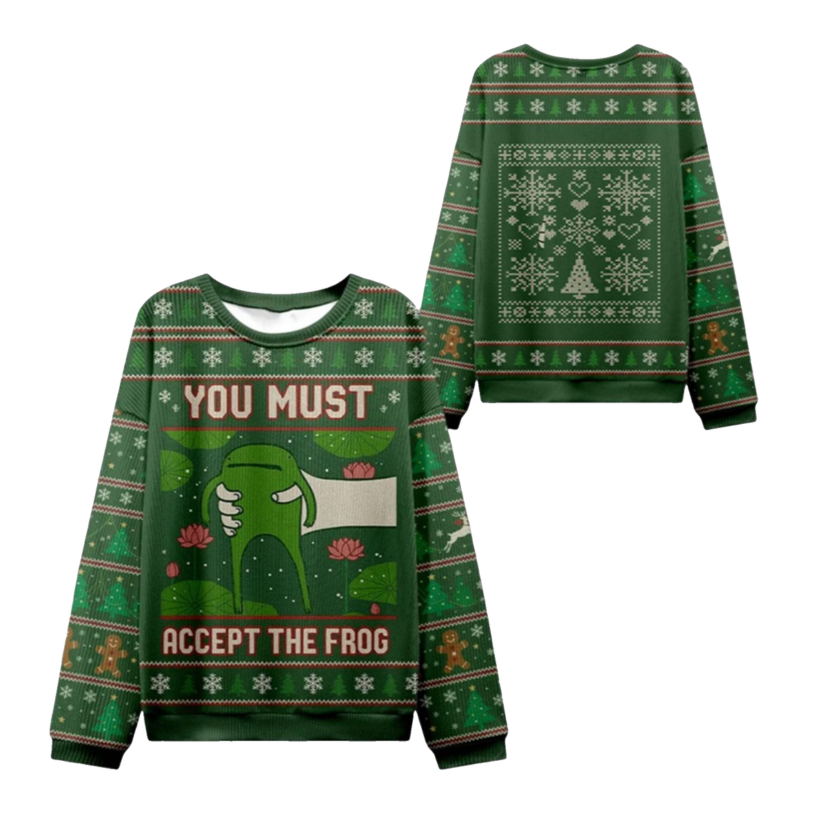 2026 Christmas Give You Frog Ugly Christmas Sweater - Moonbestprint