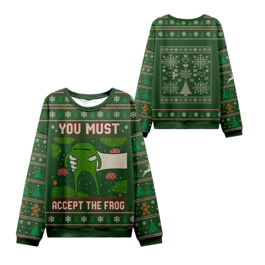 2026 Christmas Give You Frog Ugly Christmas Sweater - Moonbestprint