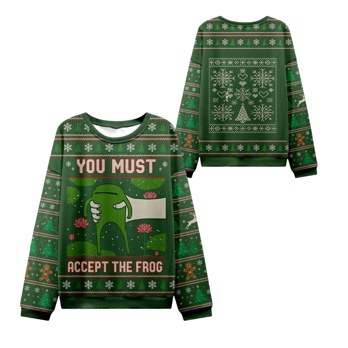 2026 Christmas Give You Frog Ugly Christmas Sweater - Moonbestprint