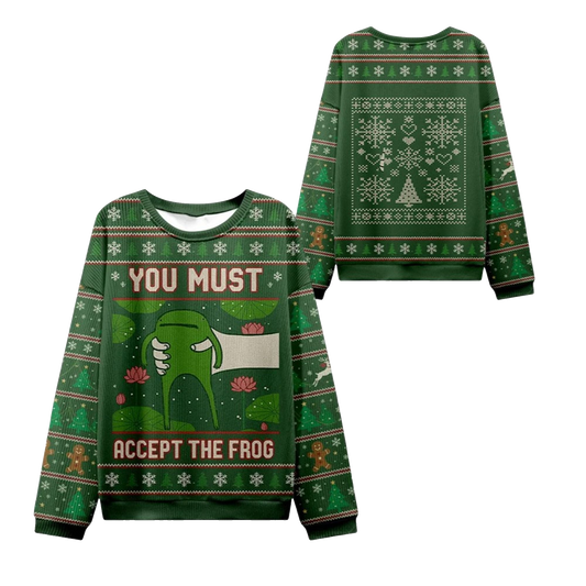 2026 Christmas Give You Frog Ugly Christmas Sweater - Moonbestprint