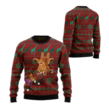 2026 Christmas Giraffe Winter Ugly Christmas Sweater - Moonbestprint