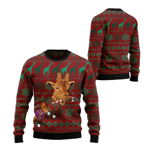 2026 Christmas Giraffe Winter Ugly Christmas Sweater - Moonbestprint