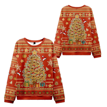 2026 Christmas Gingerbread Man Tree Ugly Sweater - Moonbestprint