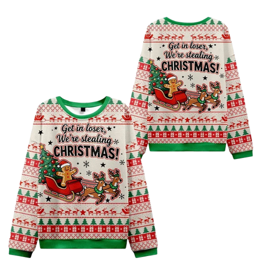 2026 Christmas Gingerbread Man Gives Gifts Ugly Sweater - Moonbestprint