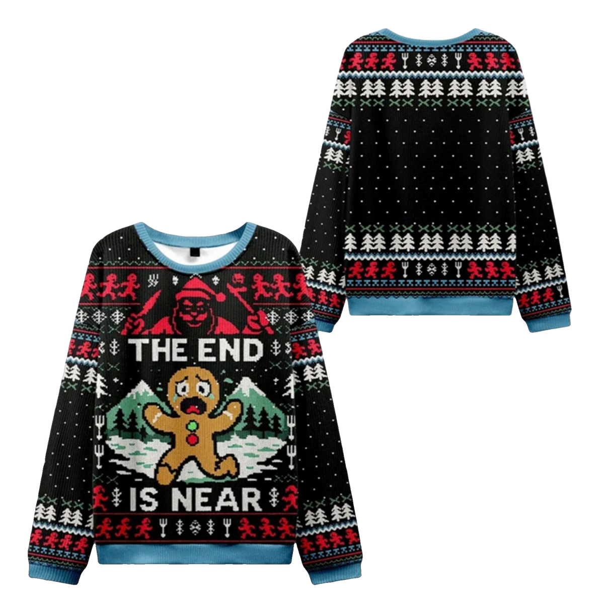 2026 Christmas Gingerbread Man Disaster Is Coming Ugly Sweater - Moonbestprint