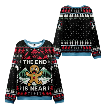 2026 Christmas Gingerbread Man Disaster Is Coming Ugly Sweater - Moonbestprint