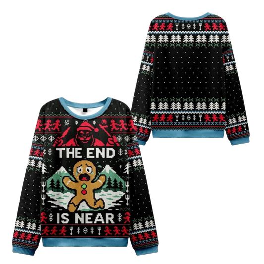 2026 Christmas Gingerbread Man Disaster Is Coming Ugly Sweater - Moonbestprint