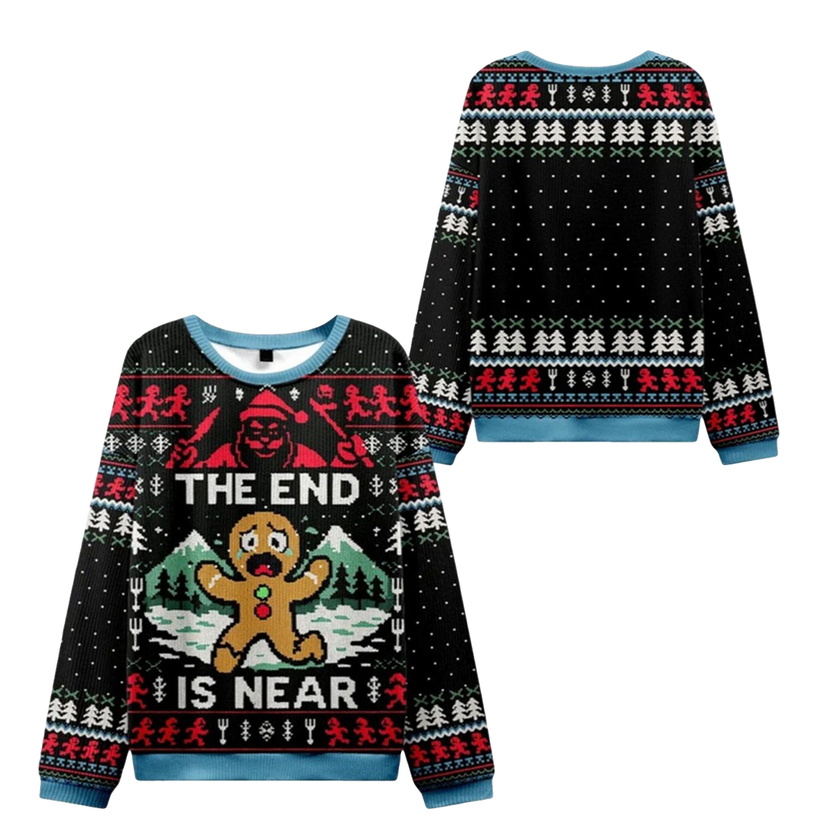 2026 Christmas Gingerbread Man Disaster Is Coming Ugly Sweater - Moonbestprint