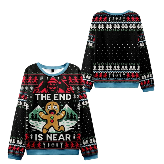 2026 Christmas Gingerbread Man Disaster Is Coming Ugly Sweater - Moonbestprint