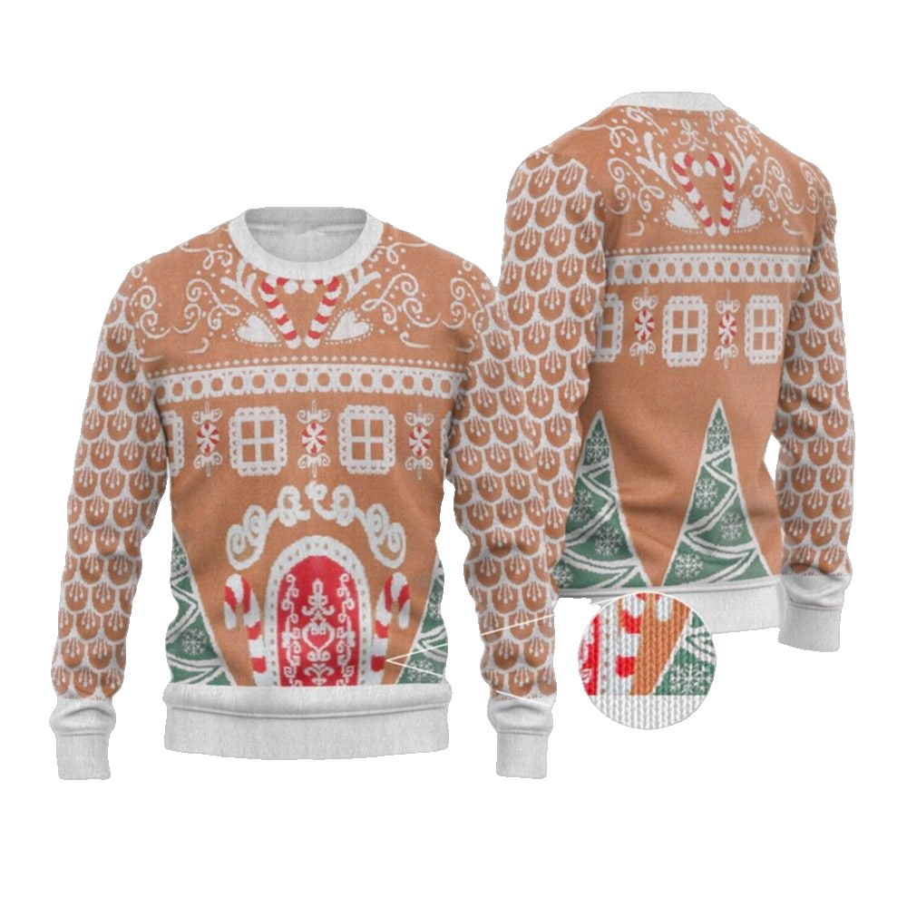2026 Christmas Gingerbread House Ugly Christmas Sweater - Moonbestprint