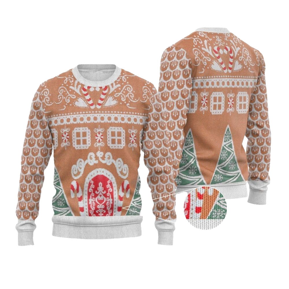 2026 Christmas Gingerbread House Ugly Christmas Sweater - Moonbestprint