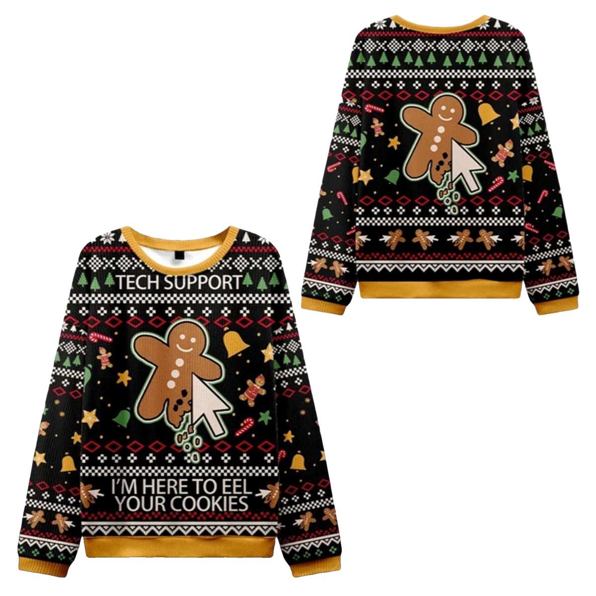 2026 Christmas Gingerbread I'm Here To Eel Your Cookies Ugly Sweater - Moonbestprint