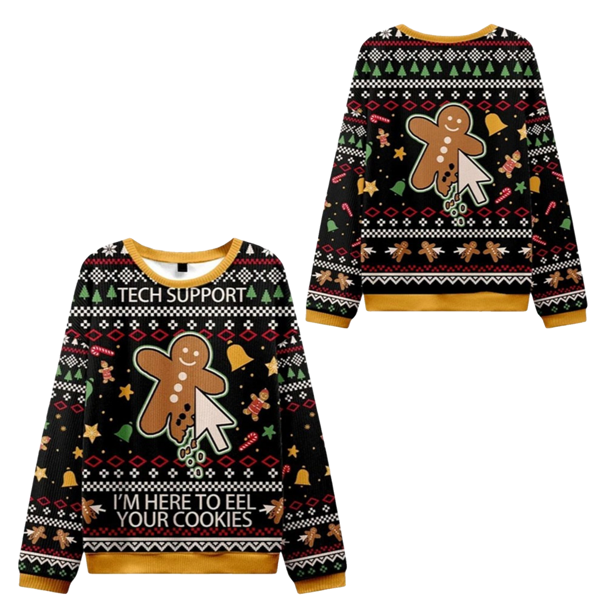 2026 Christmas Gingerbread I'm Here To Eel Your Cookies Ugly Sweater - Moonbestprint