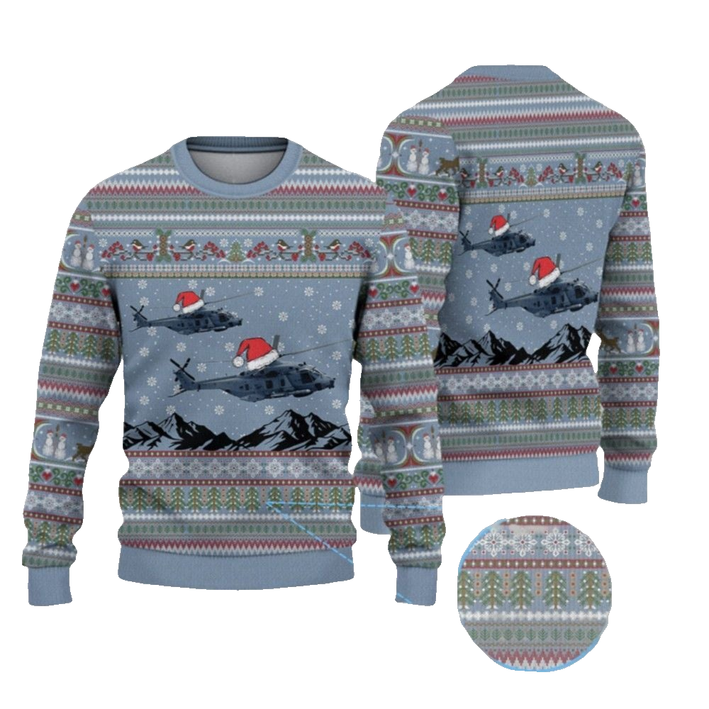 2026 Christmas German NH90 Sea Tiger Ugly Sweater - Moonbestprint