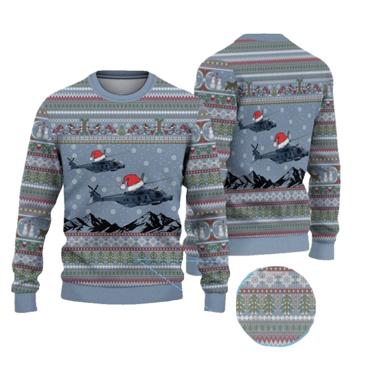 2026 Christmas German NH90 Sea Tiger Ugly Sweater - Moonbestprint