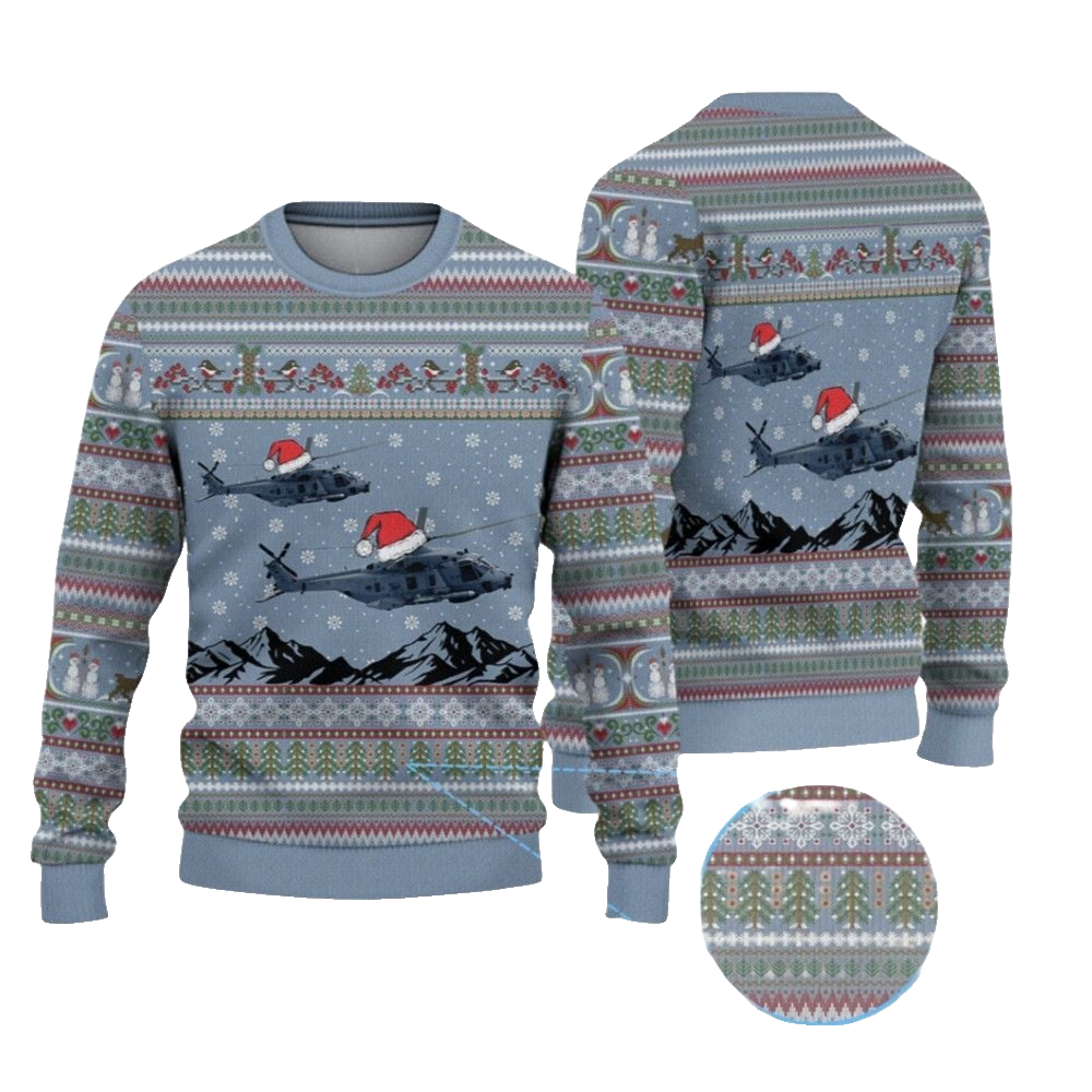 2026 Christmas German NH90 Sea Tiger Ugly Sweater - Moonbestprint