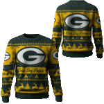 2025 Christmas GB Packers Festive Reindeer Tree Ugly Sweater – Moonbestprint