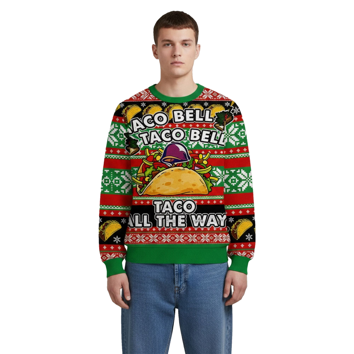 2026 Christmas Funny Mexican Taco Bell Ugly Sweater - Moonbestprint