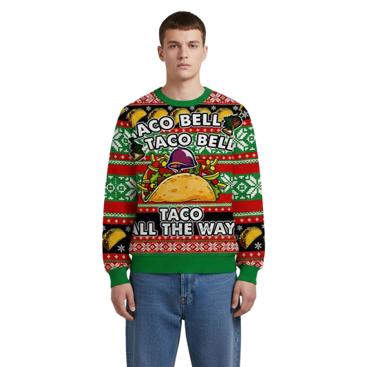 2026 Christmas Funny Mexican Taco Bell Ugly Sweater - Moonbestprint