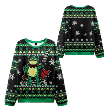 2026 Christmas Funny Frog Warrior Ugly Sweater - Moonbestprint