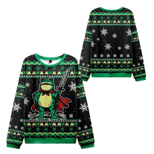 2026 Christmas Funny Frog Warrior Ugly Sweater - Moonbestprint