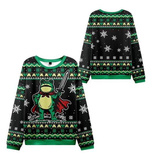 2026 Christmas Funny Frog Warrior Ugly Sweater - Moonbestprint