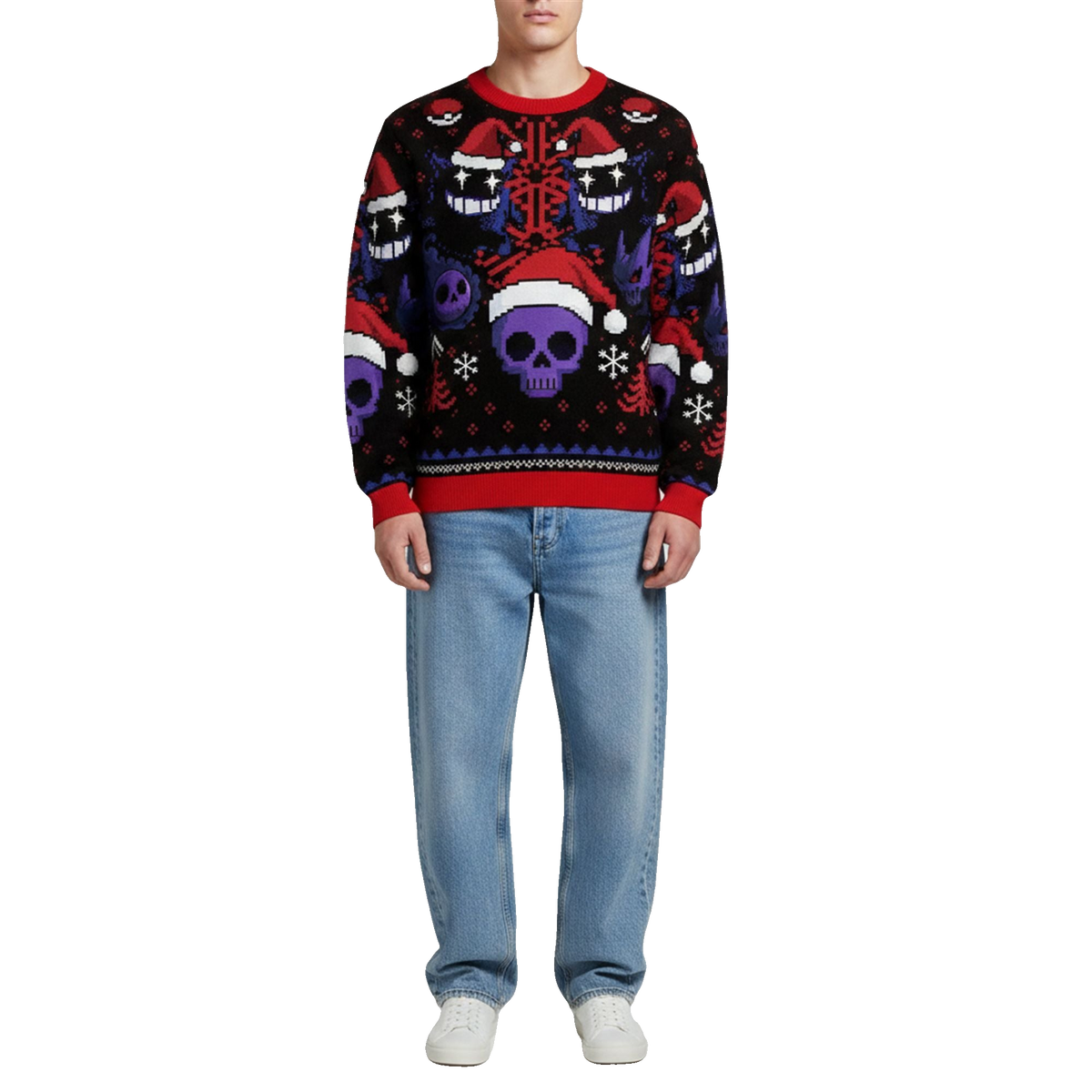 2026 Christmas Funny Ghost Gengar Ugly Sweater - Moonbestprint