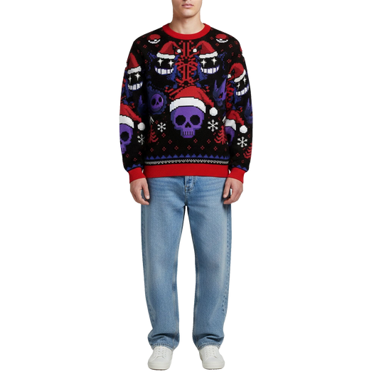 2026 Christmas Funny Ghost Gengar Ugly Sweater - Moonbestprint
