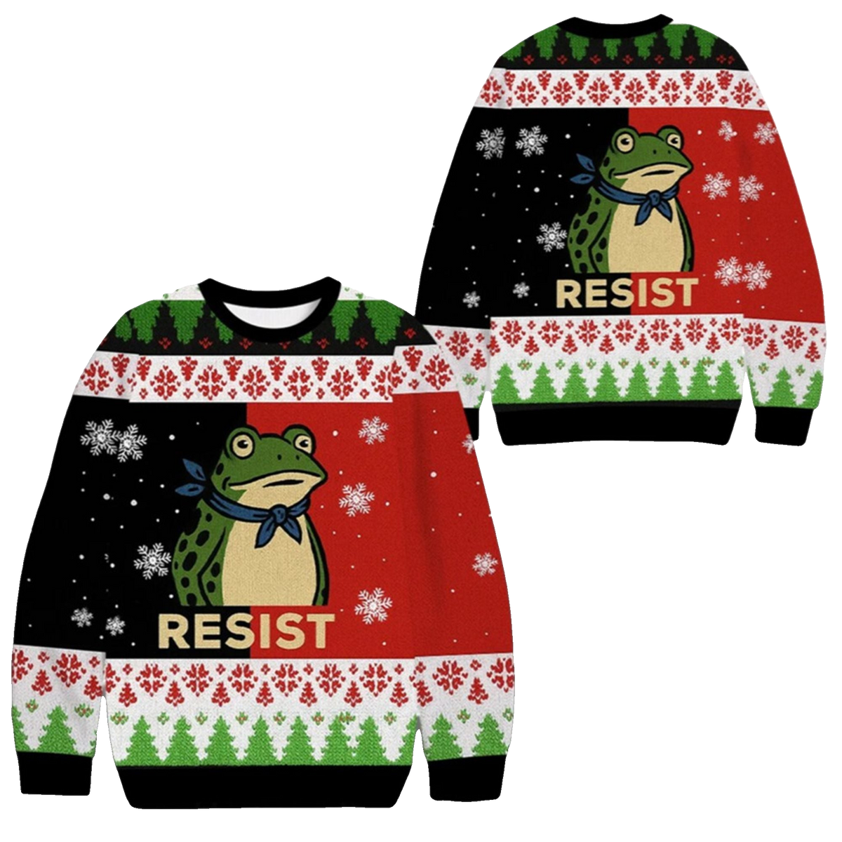 2026 Christmas Funny Frog Resist Ugly Sweater - Moonbestprint
